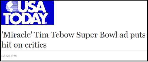 USA Today, Tebow, abortion, pro-life, pro-choice, Focus on the Family.png